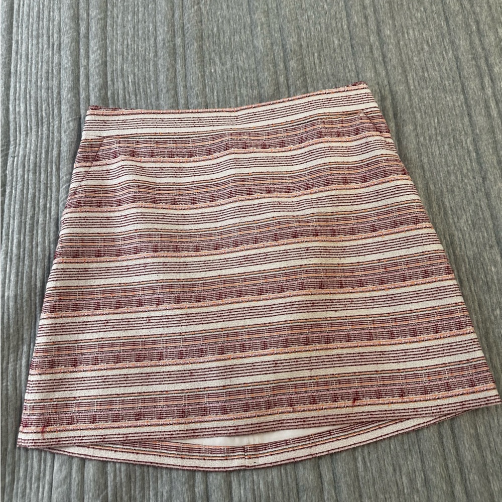 LOFT Red and White Striped Fabric